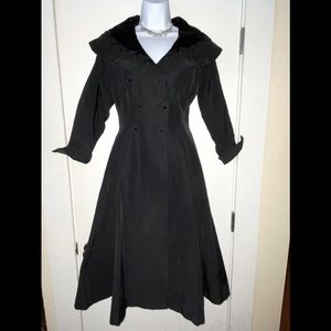 Vintage Princess Coat w/ embroidered velvet collar